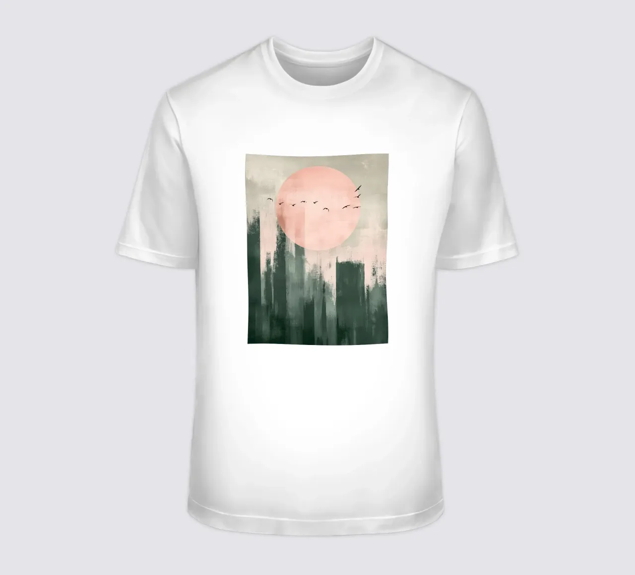 Formazione di uccelli all'orizzonte t-shirt da Carinaprint