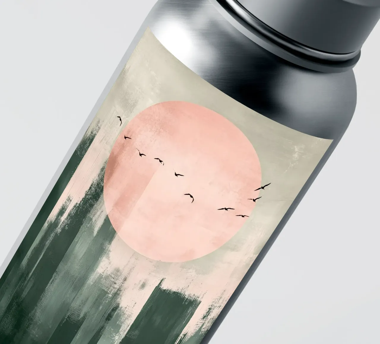 Bird formation on the horizon sticker by Carinaprint