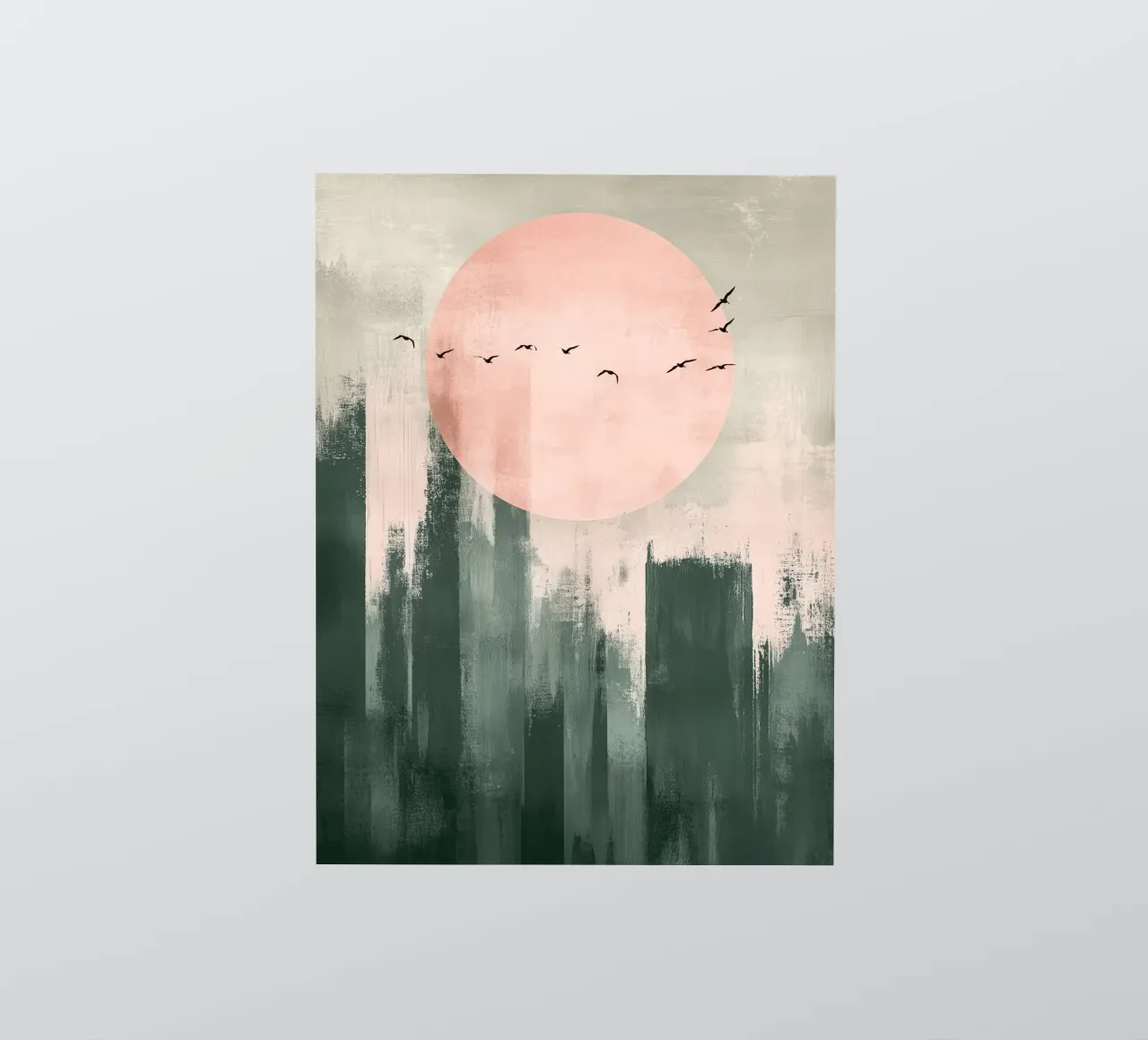 Bird formation on the horizon sticker by Carinaprint