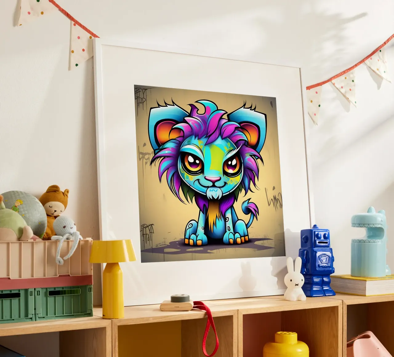 Lion_Style_K_1 poster de Tierisch bunt by LK