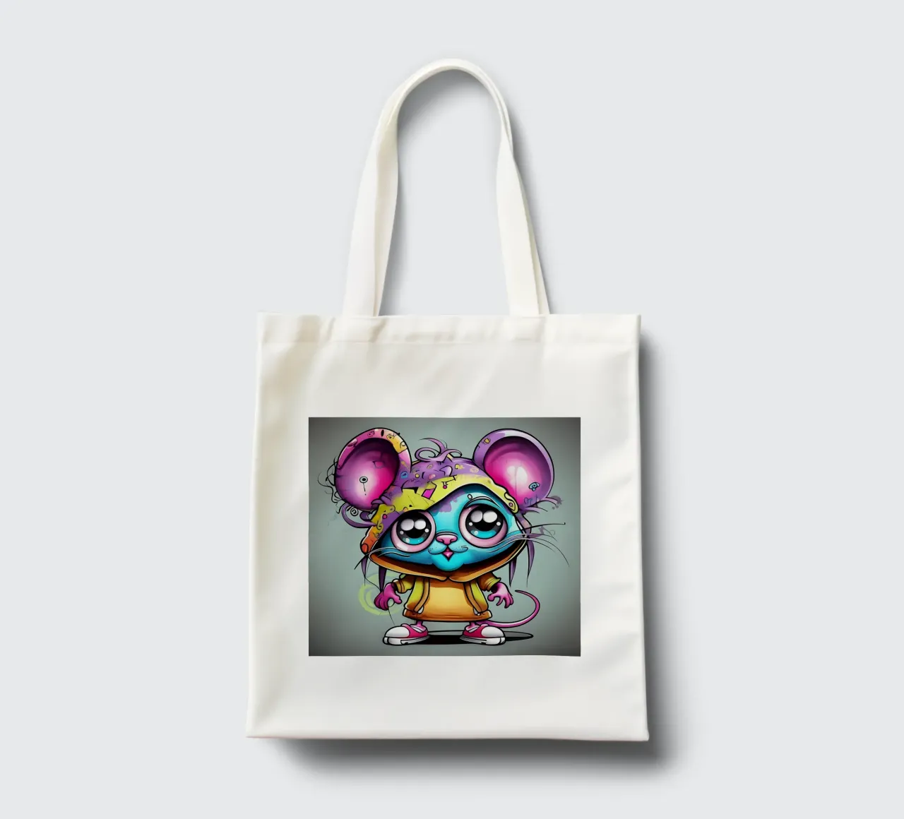 Stile_mouse_K_1 borsa in juta da Tierisch bunt by LK