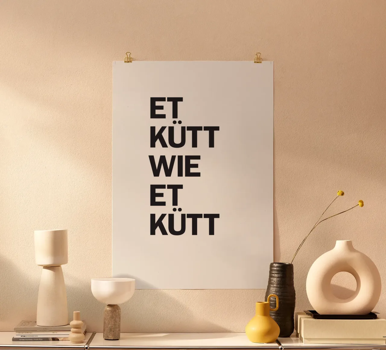 et kütt wie et kütt poster con telaio in legno da Kavanga