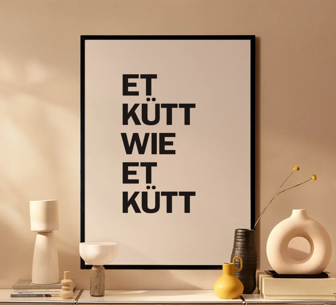 et kütt wie et kütt poster con telaio in legno da Kavanga