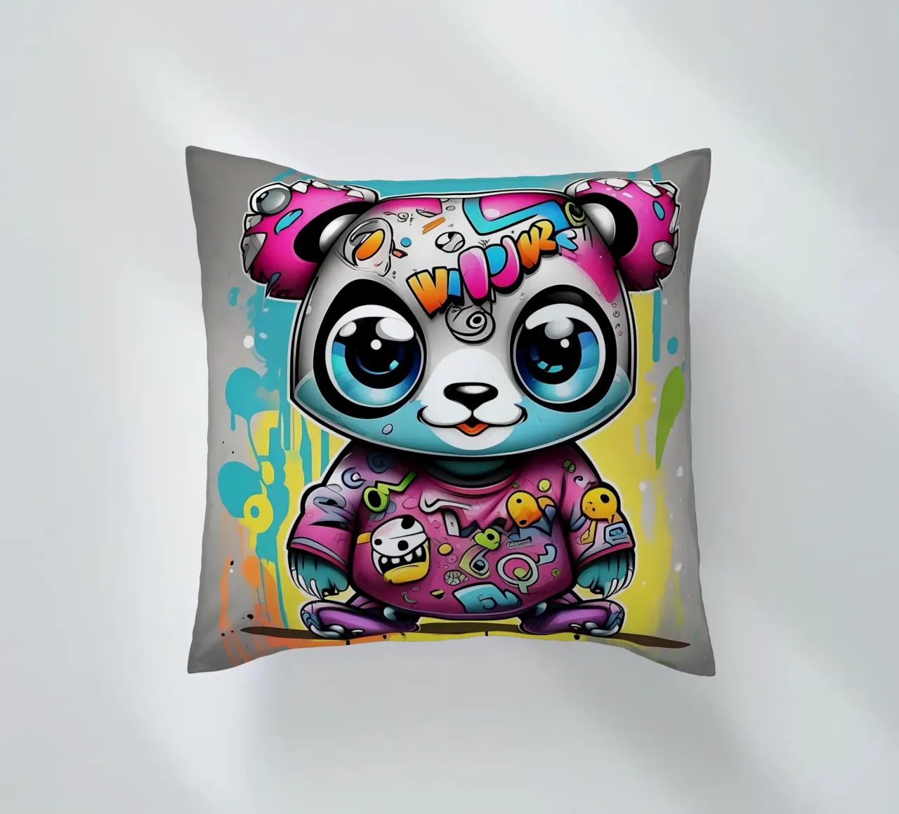 Panda_Style_K_1 cuscino da Tierisch bunt by LK