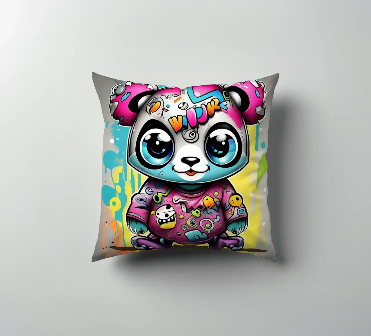 Panda_Style_K_1 cuscino da Tierisch bunt by LK