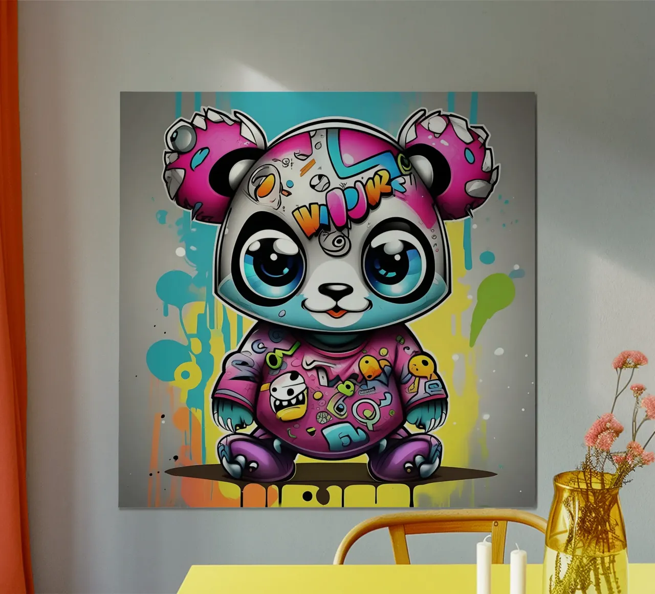 Panda_Style_K_1 carta hahnemühle da Tierisch bunt by LK