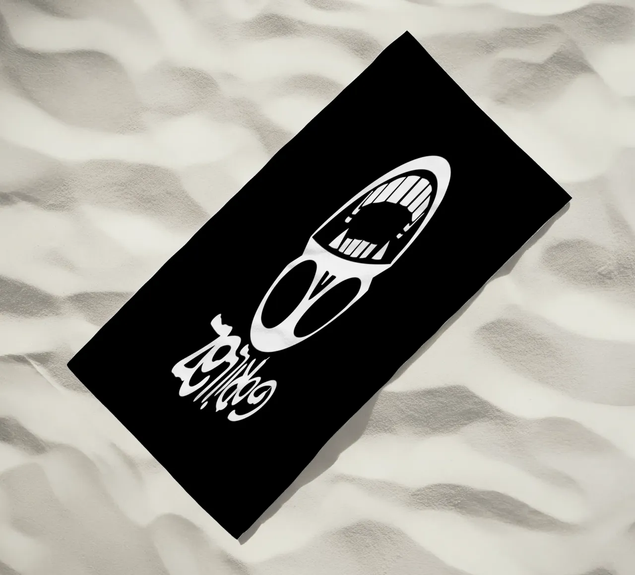 Logo bianco telo mare da Jason Lavelle