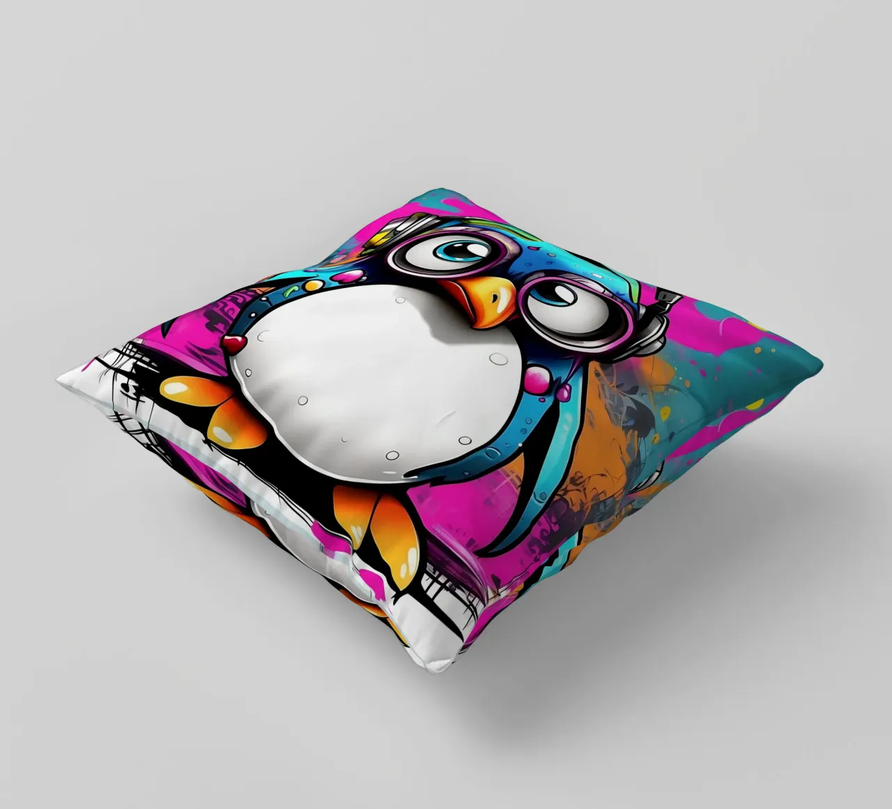 Pinguino_Stil_K_1 cuscino da Tierisch bunt by LK