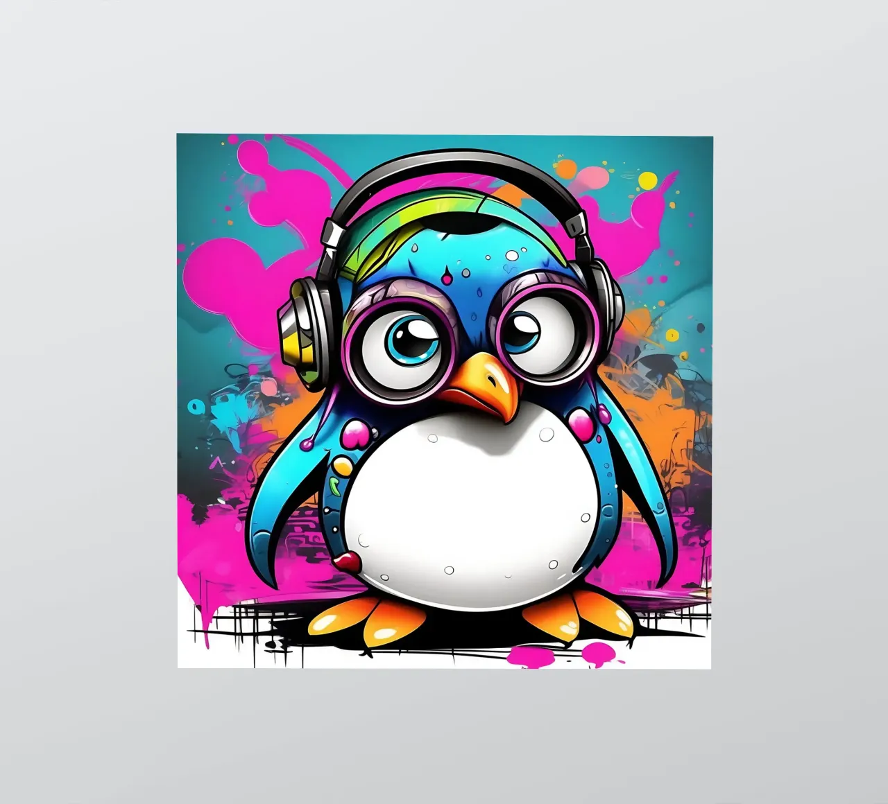 Pinguin_Stil_K_1 sticker by Tierisch bunt by LK