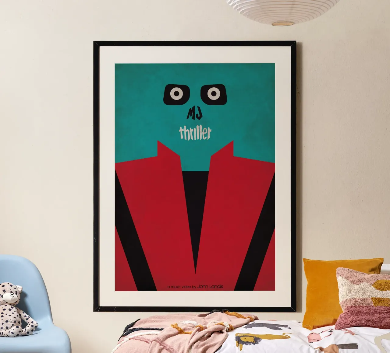 Thriller - Minimalist Music Video Poster by Federico Mancosu poster con marco de plástico de Federico Mancosu