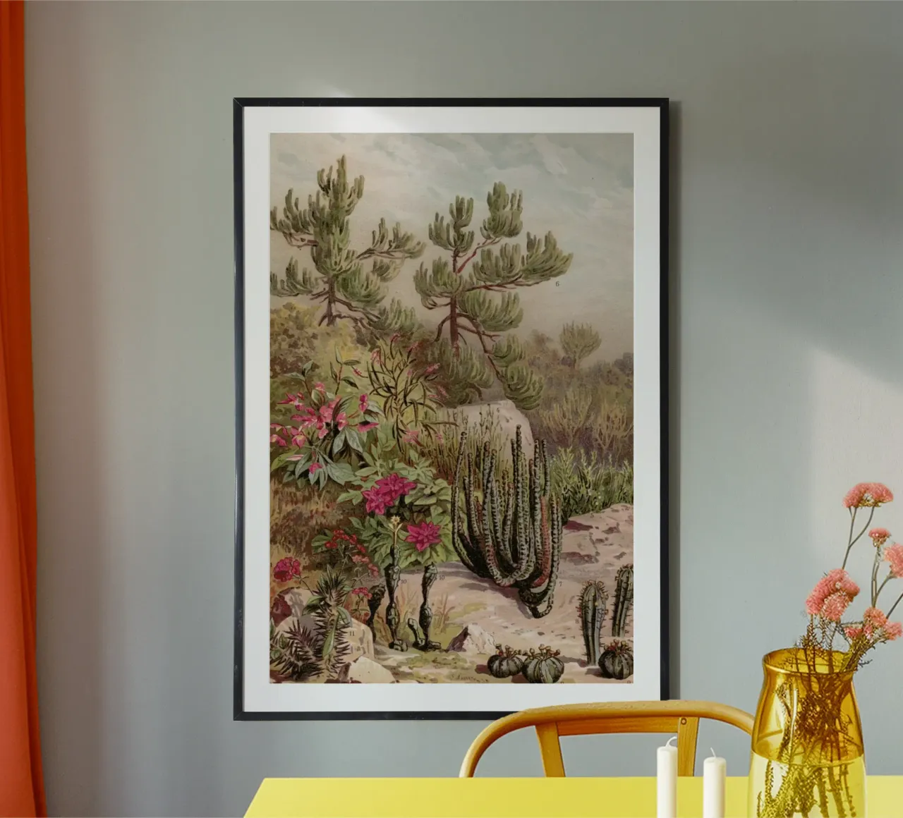 Euphorbiaceen Crop   Lowres poster con telaio in legno da Astër