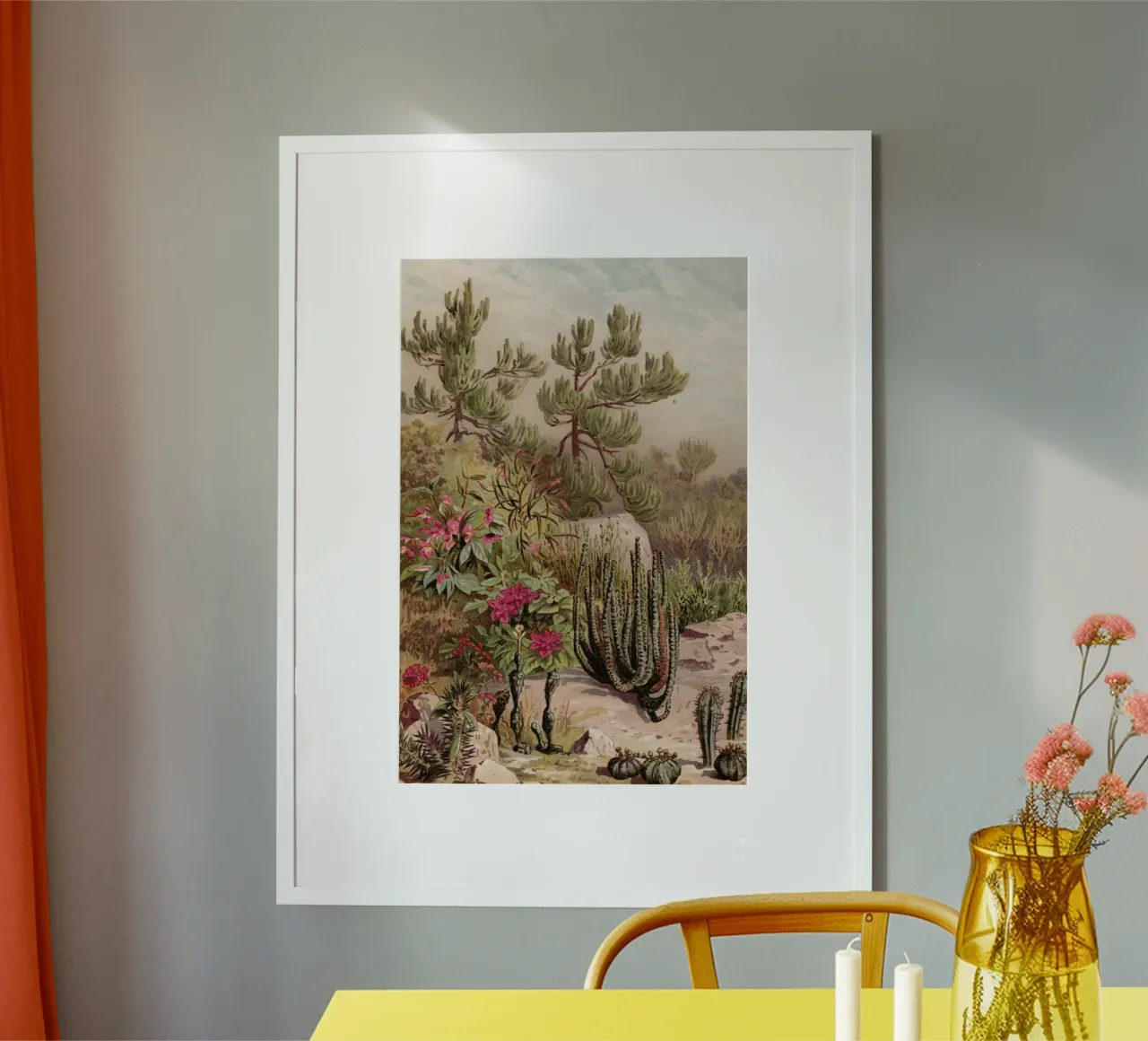 Euphorbiaceen Crop   Lowres poster con telaio in legno da Astër