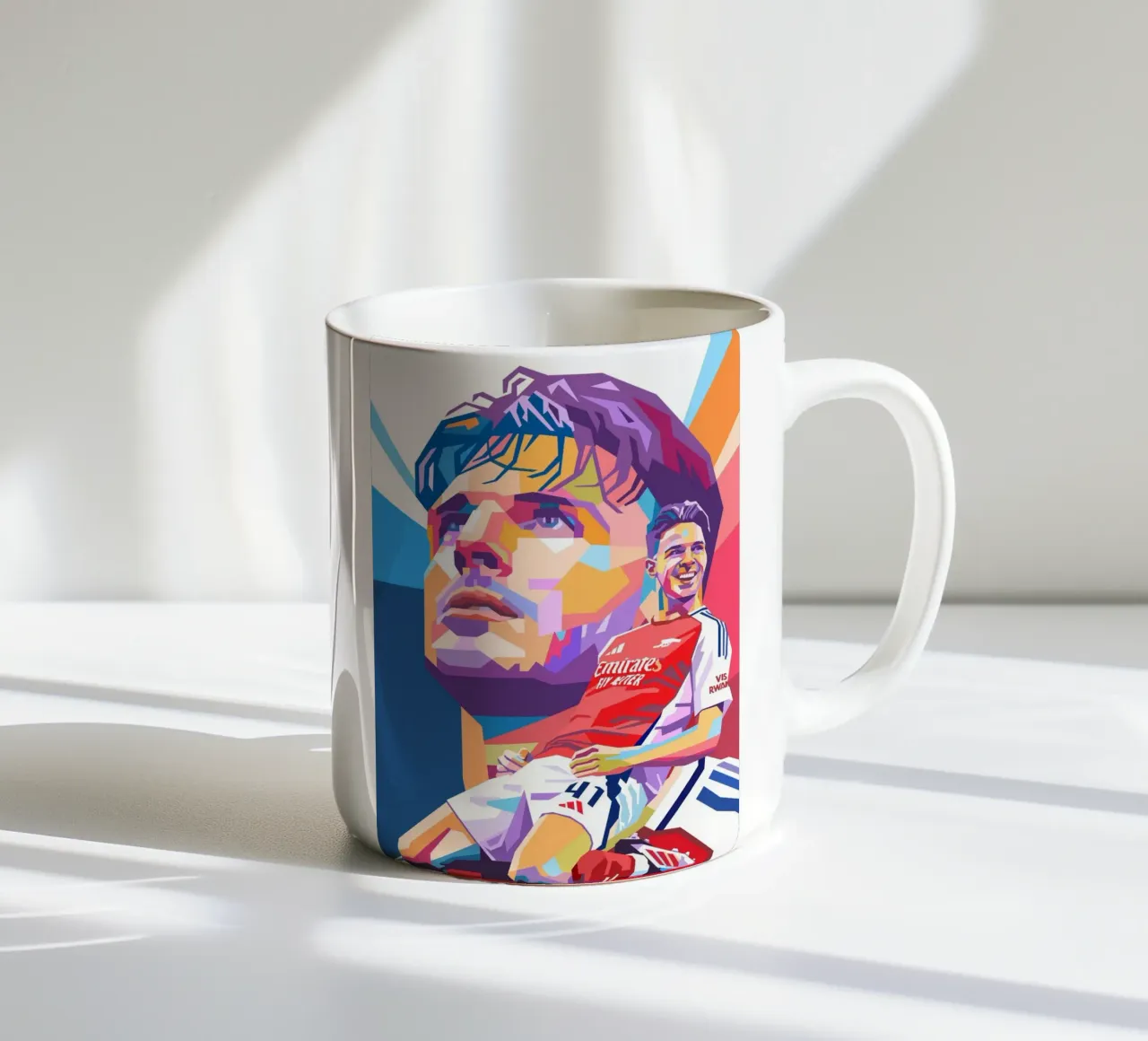 Stile artistico di Declan Rice WPAP tazza in ceramica da Hantamrata