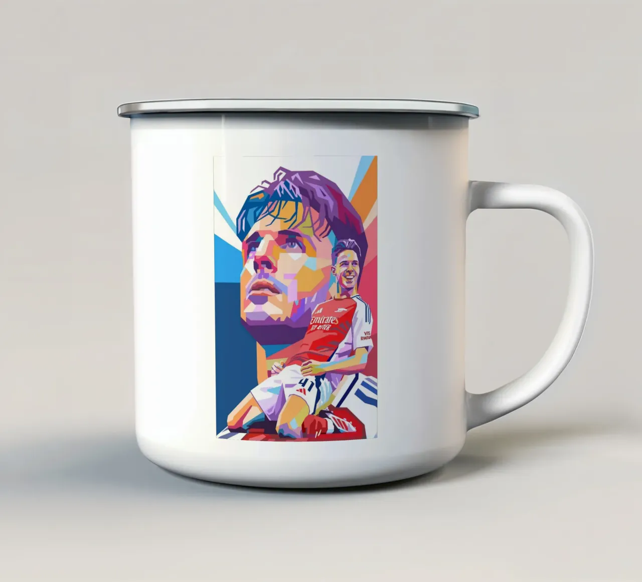 Stile artistico di Declan Rice WPAP tazza in smalto da Hantamrata