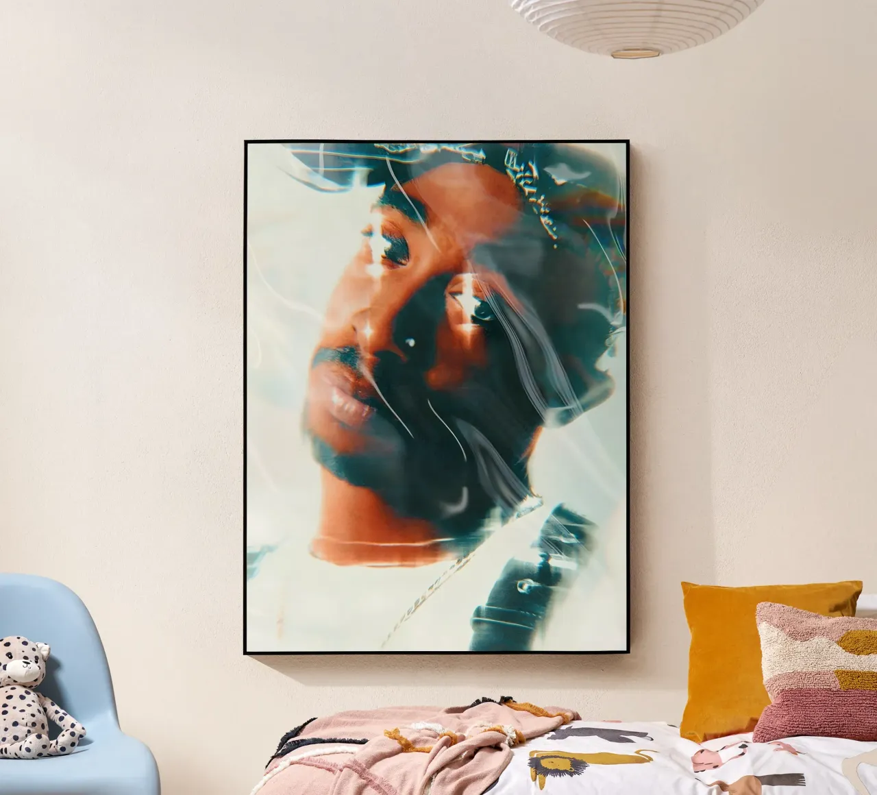 Tupac Shakur metacrilato de Low poly art