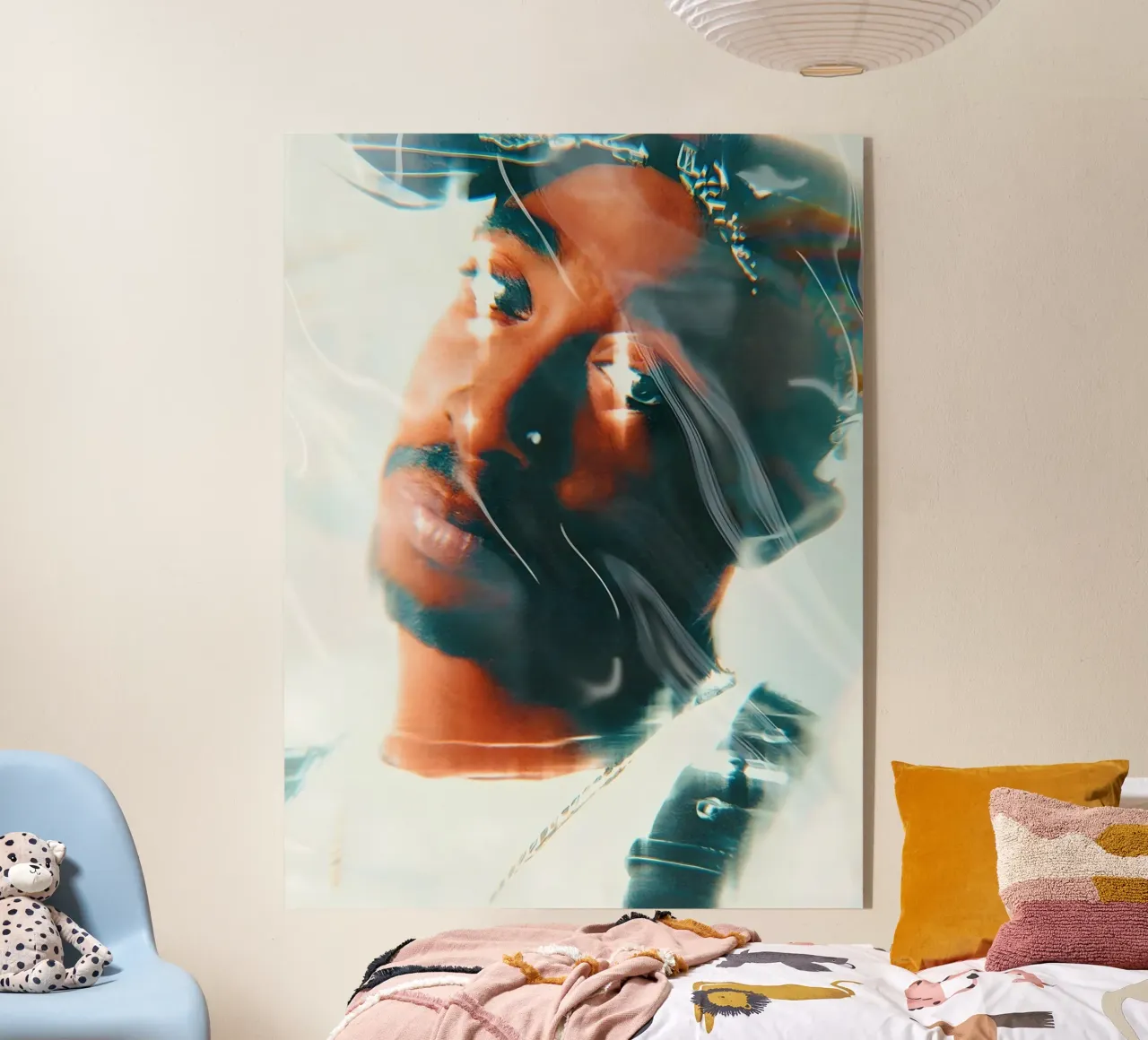 Tupac Shakur metacrilato de Low poly art
