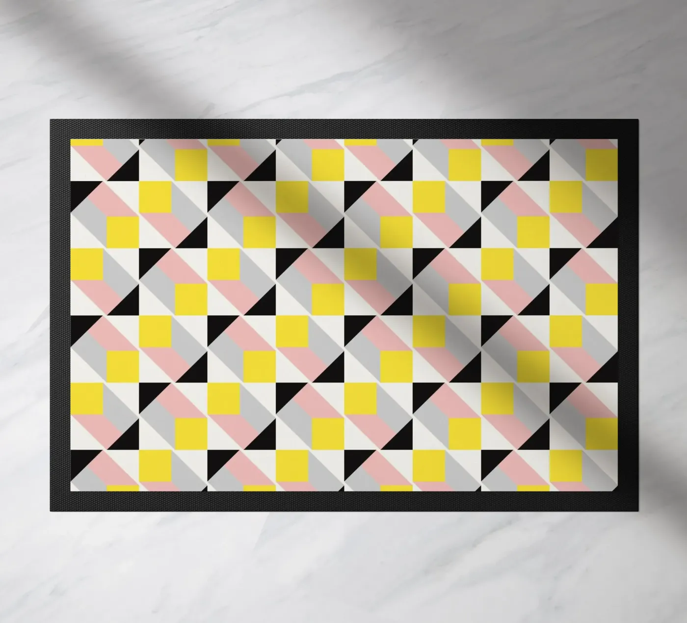 3d Geometrical pattern doormat by Little Dean