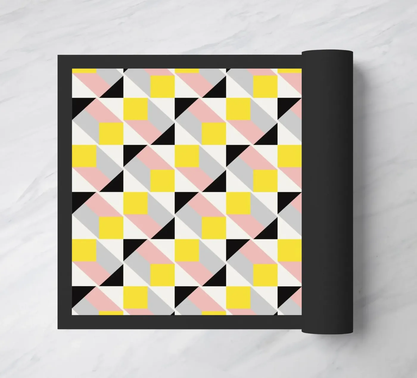 3d Geometrical pattern doormat by Little Dean