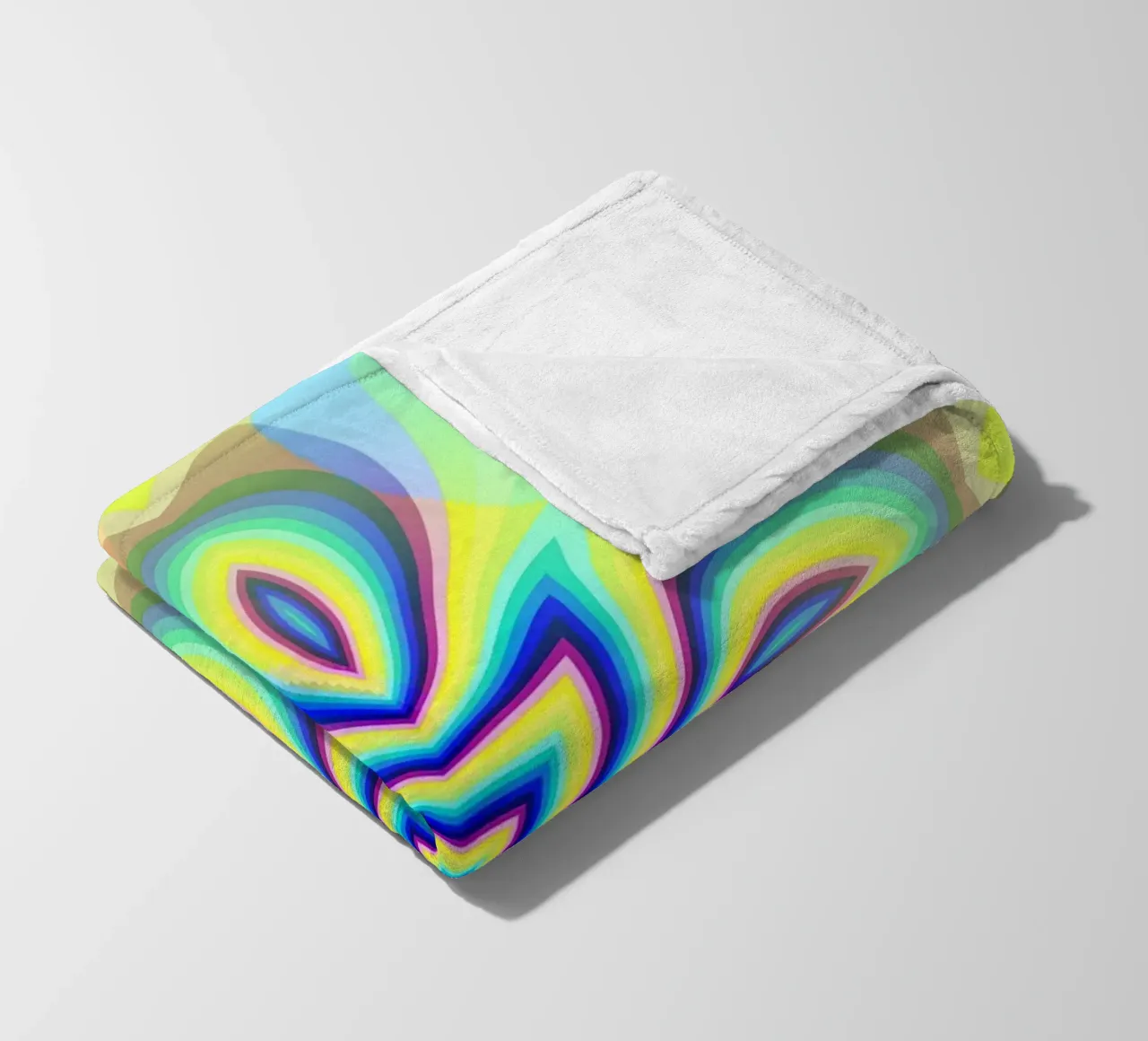 Illusion star in bright colours and oval shapes, nebulised fleece blanket by Gürsel Yesil Digital Art