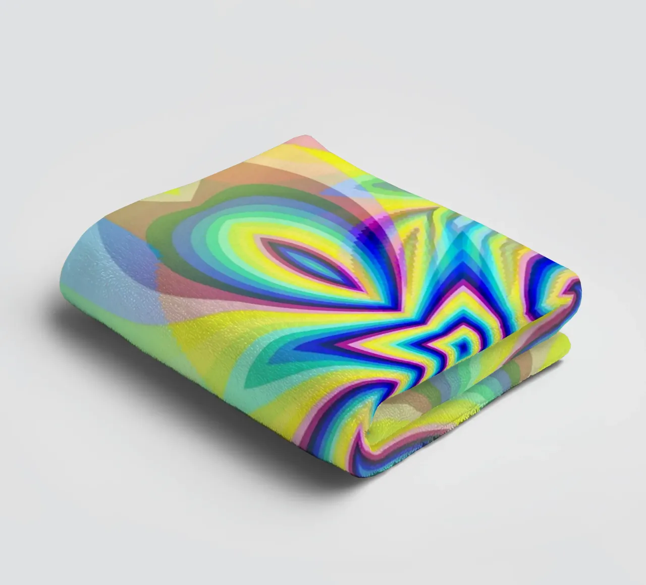 Illusion star in bright colours and oval shapes, nebulised towel by Gürsel Yesil Digital Art