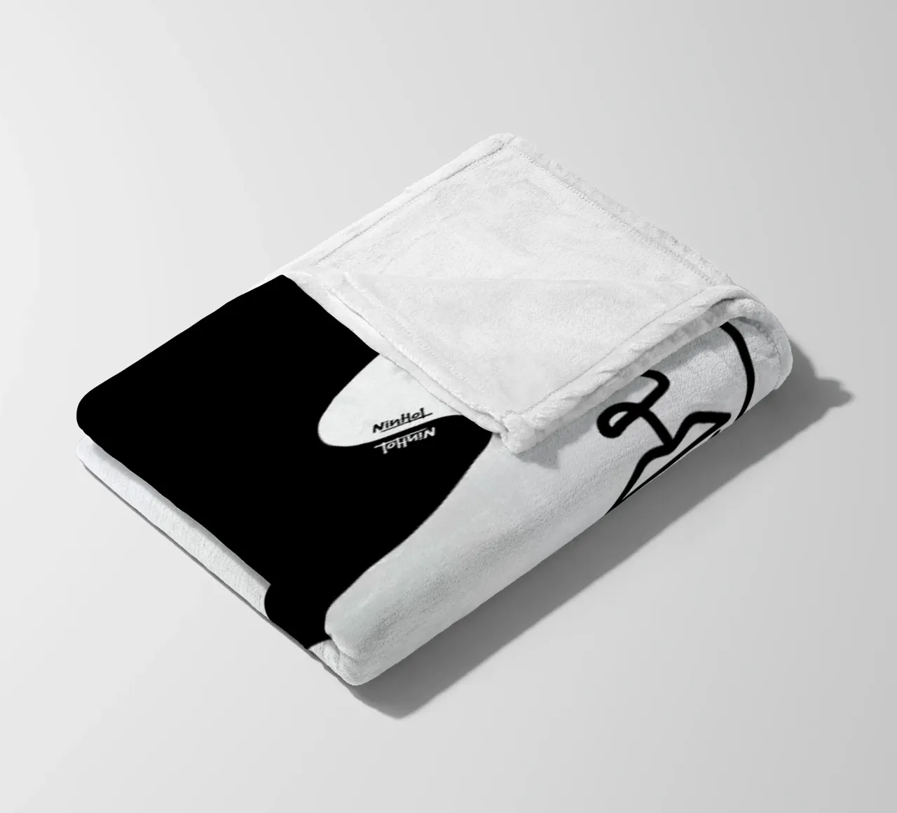 Black And White fleece blanket by Ninhol