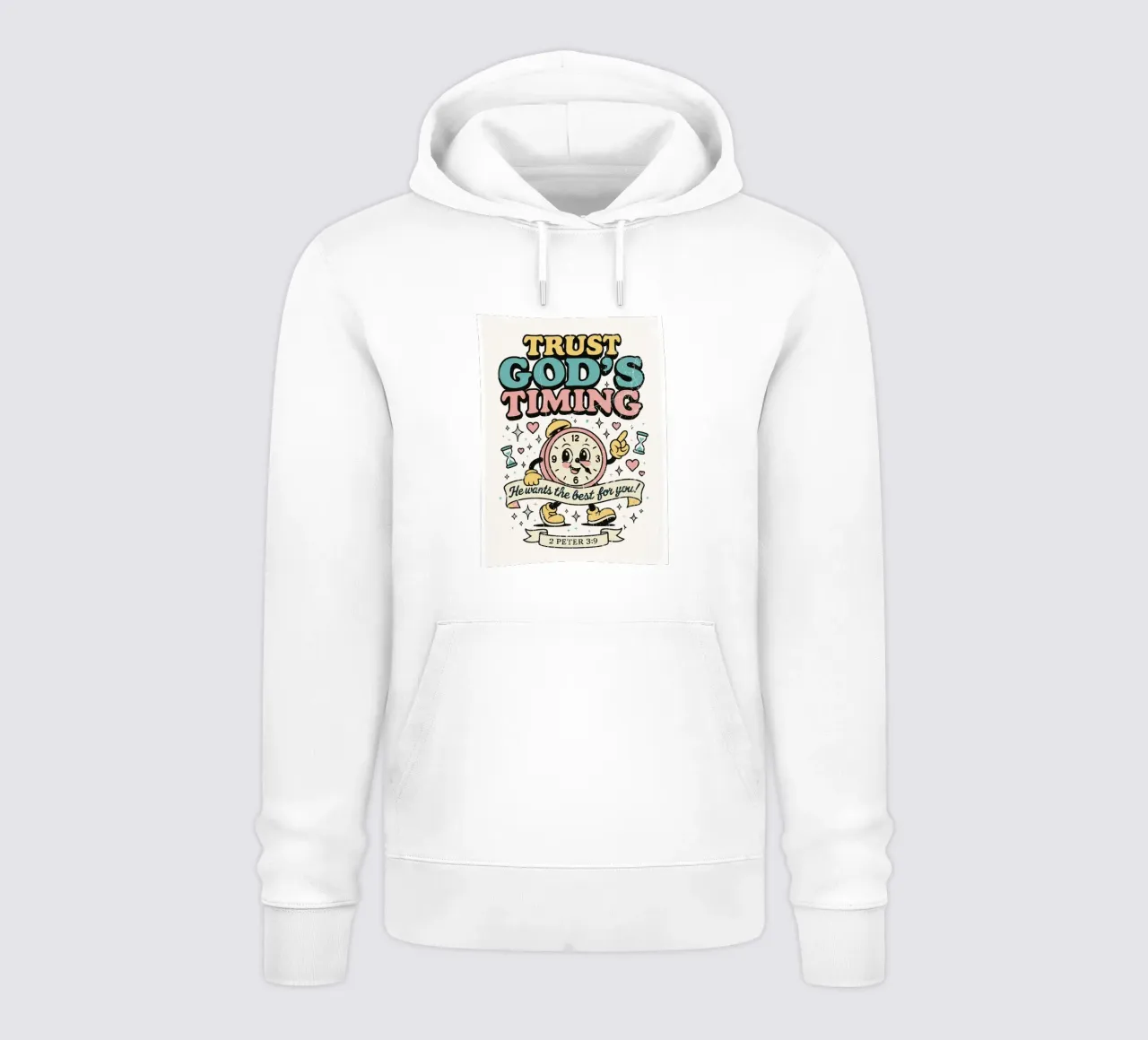 Trust God'S Timing felpa con cappuccio da ramosashop