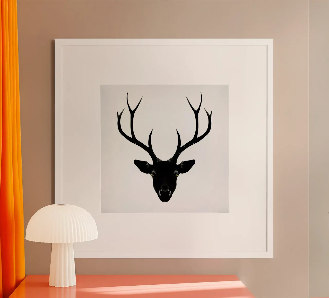 The Black Deer poster con telaio in plastica da Ruben Ireland