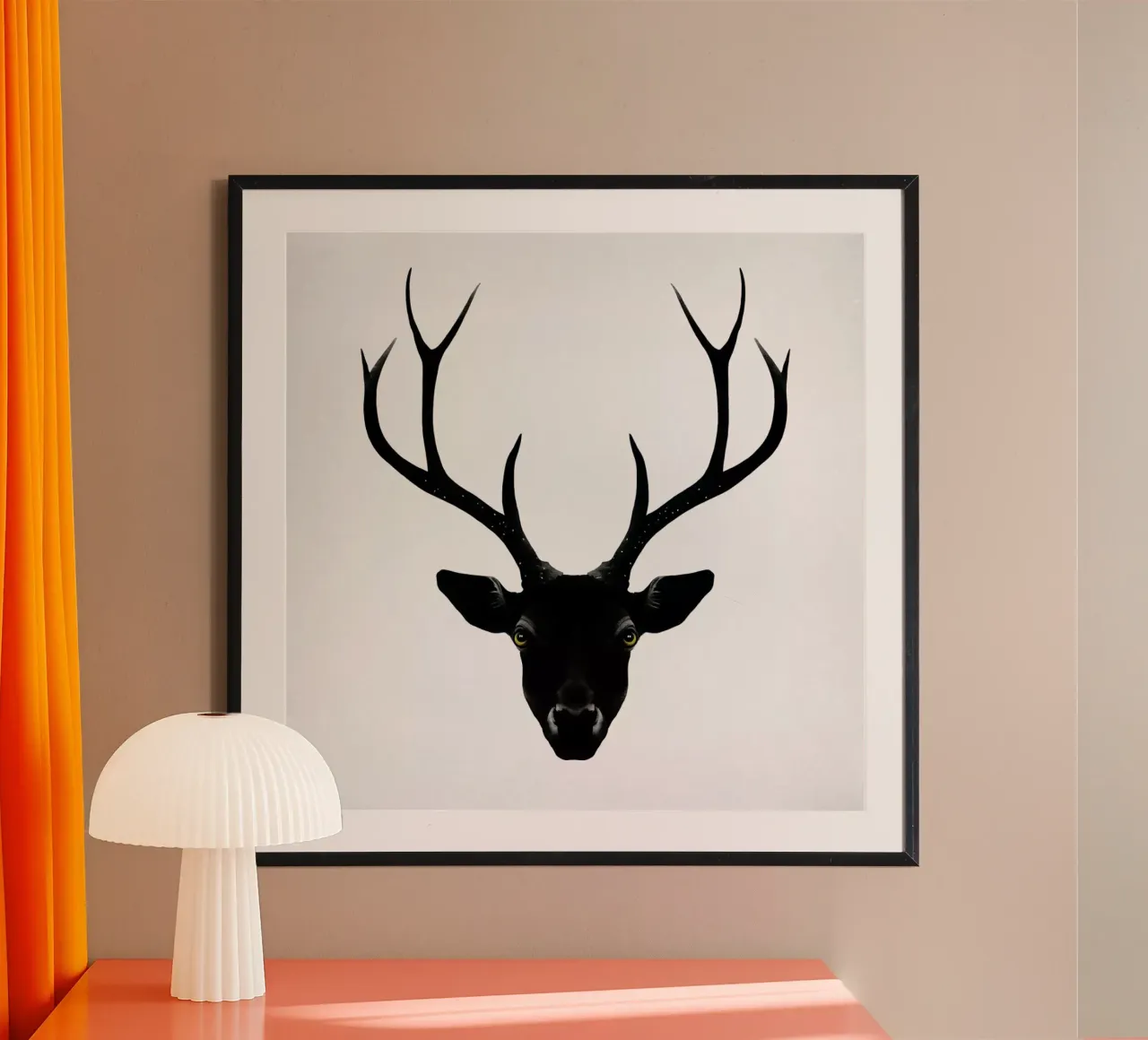 The Black Deer poster con telaio in plastica da Ruben Ireland