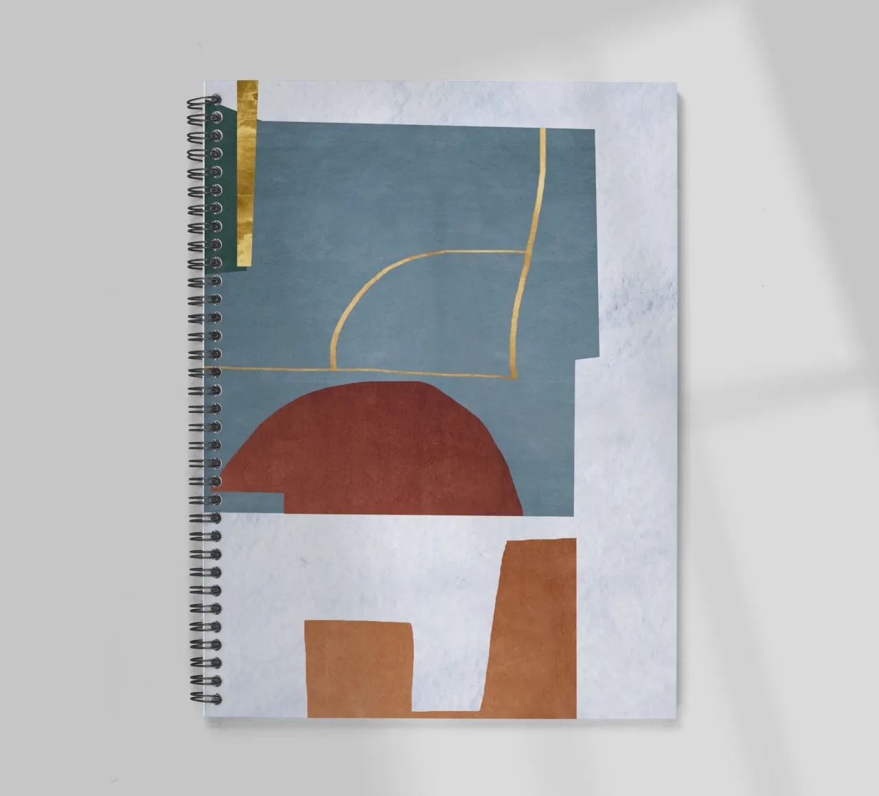 abstract lines and forms spiral notebook by ramosashop