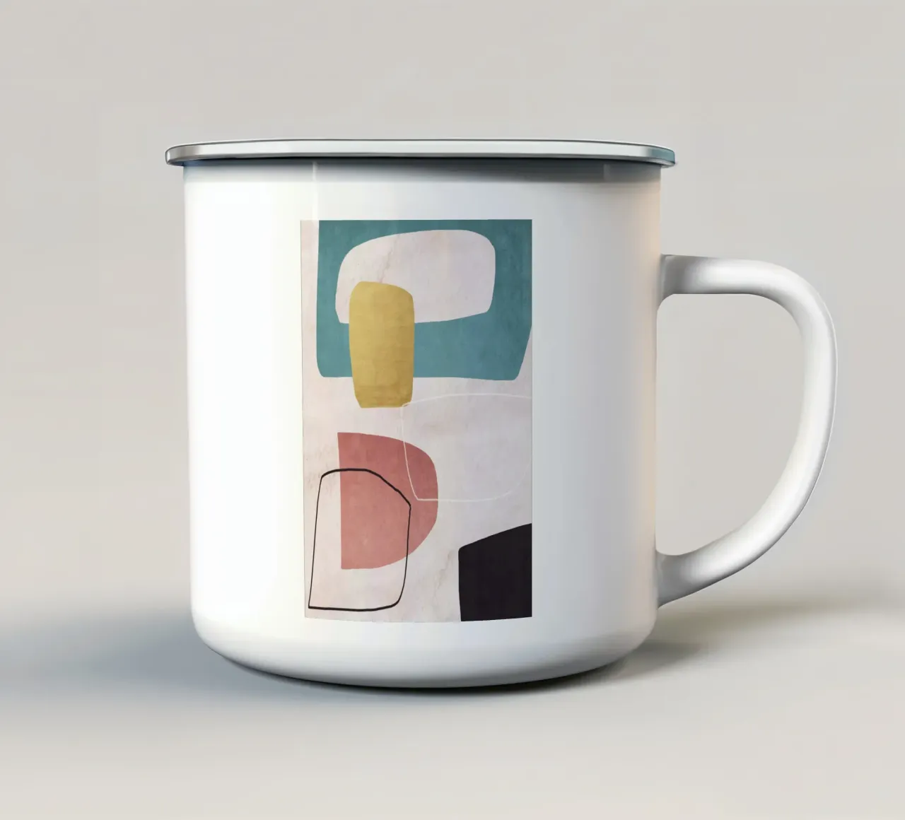 geometric shapes pastel tazza in smalto da ramosashop