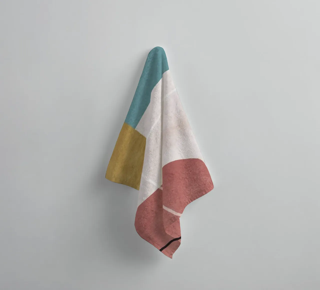geometric shapes pastel asciugamano da bagno da ramosashop