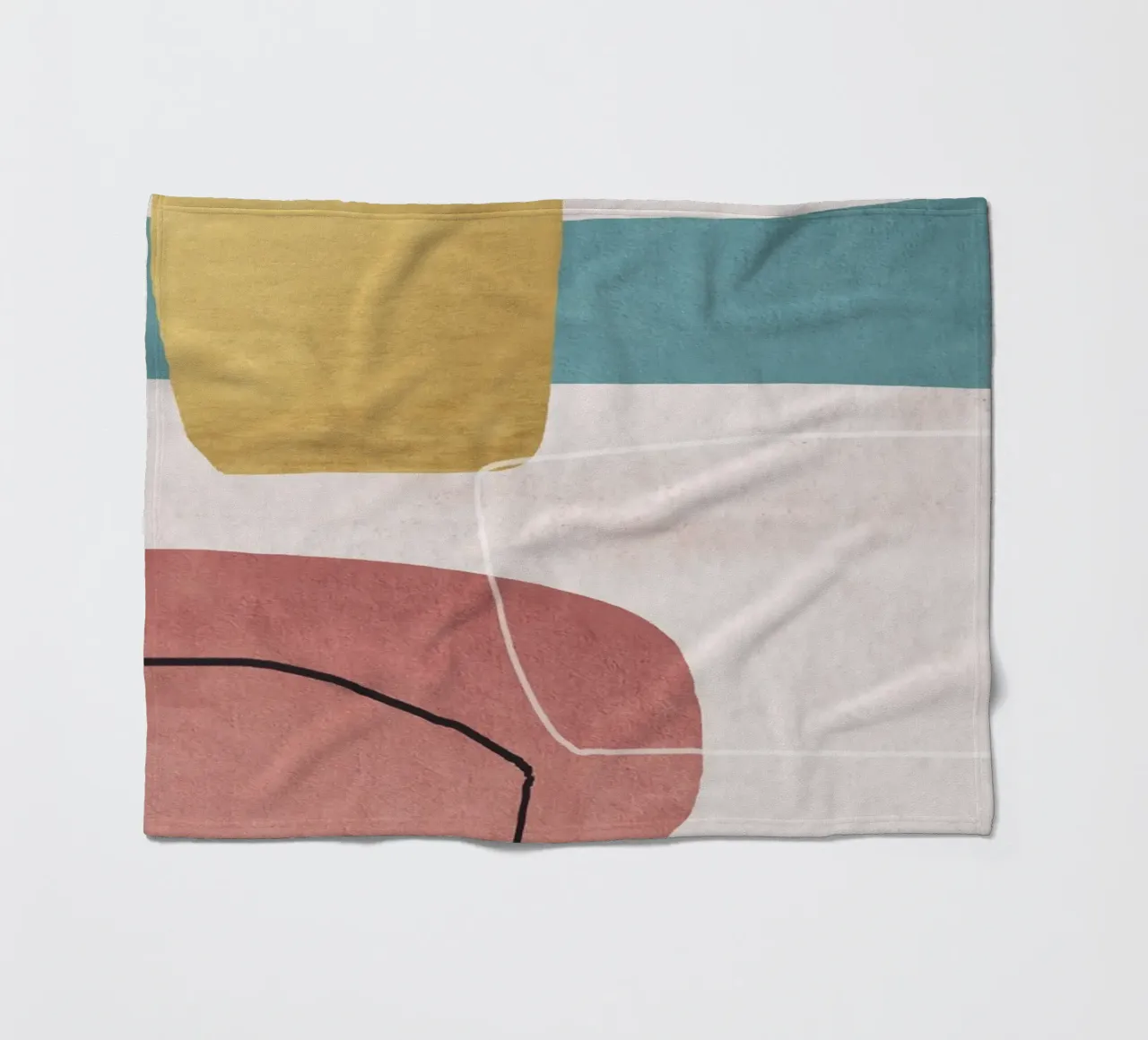 geometric shapes pastel coperta in pile da ramosashop