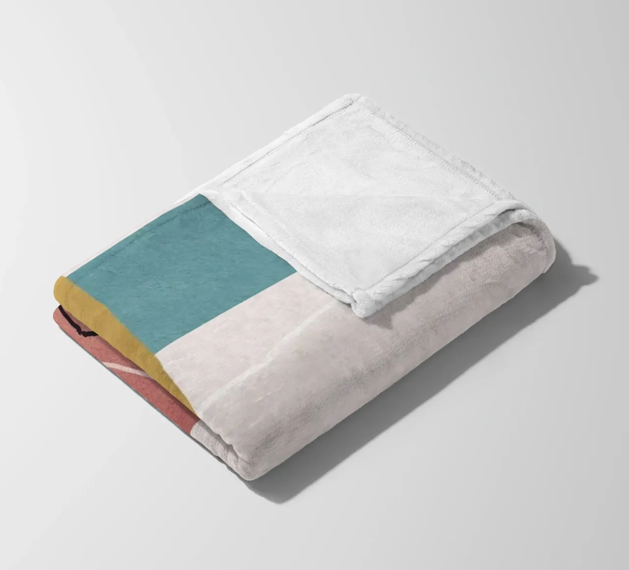 geometric shapes pastel coperta in pile da ramosashop