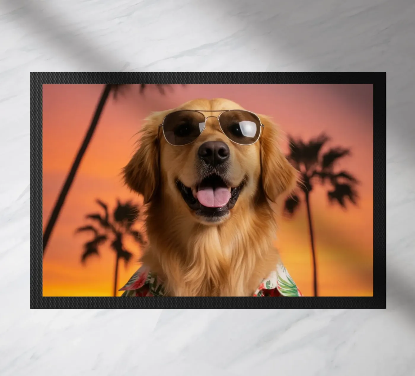 Sunset Vibes doormat by Pawtrait Studio