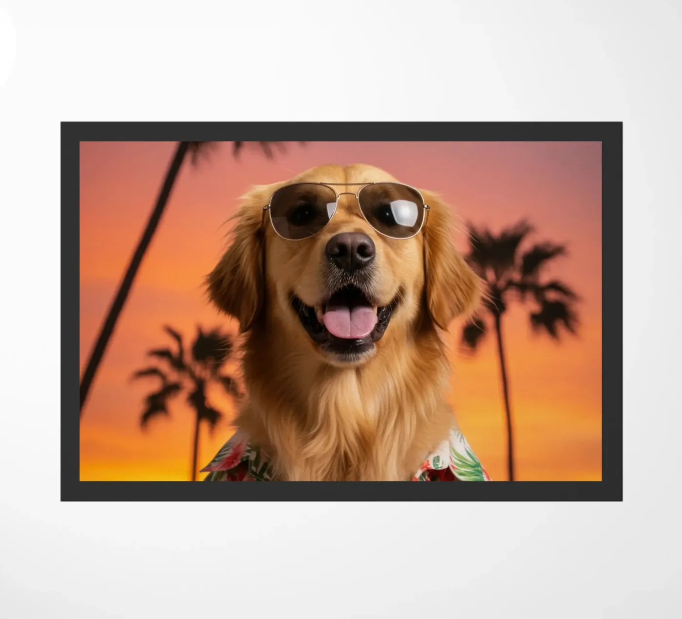 Sunset Vibes doormat by Pawtrait Studio