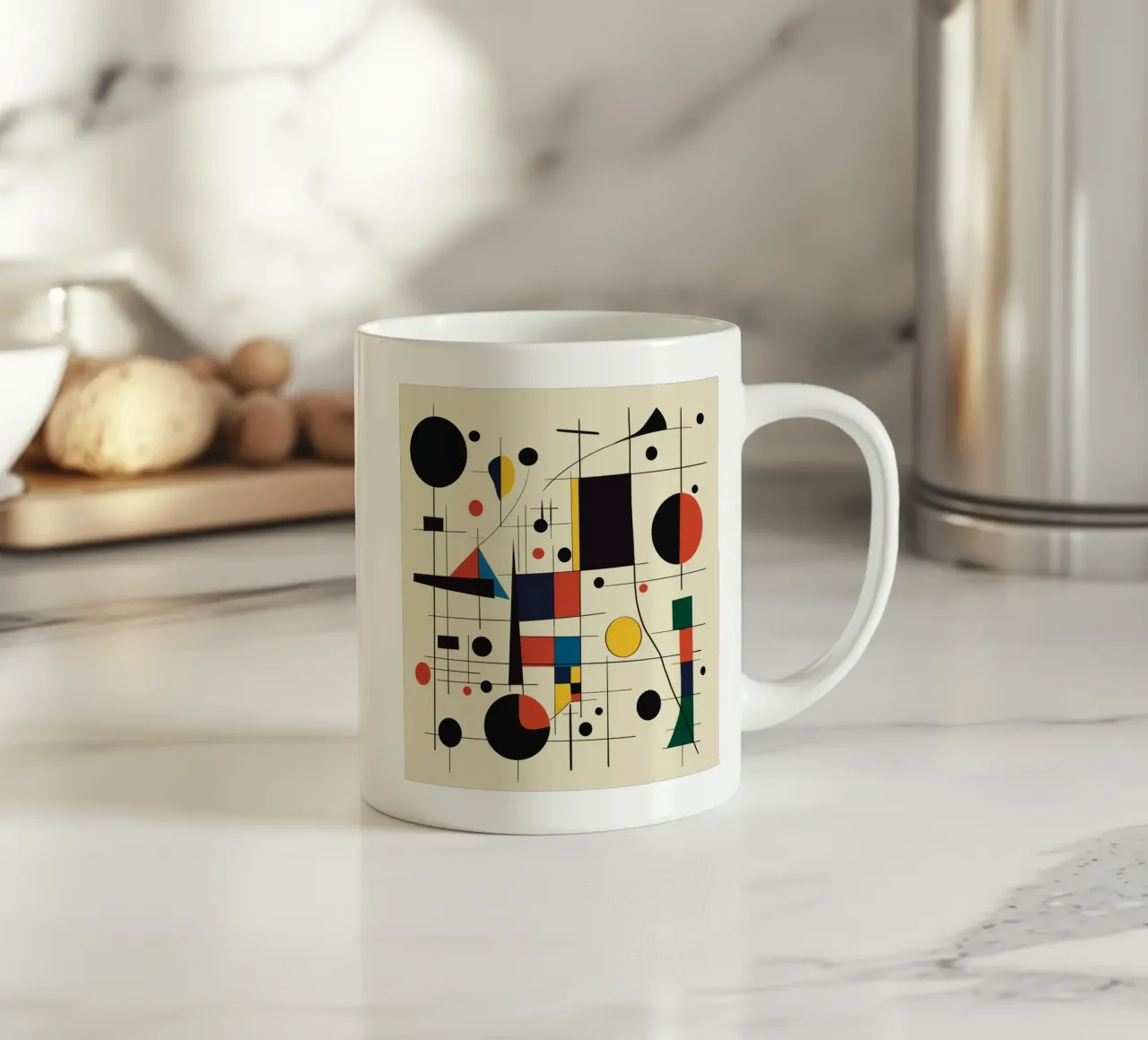 Cercles et carrés du Bauhaus 05 mug en céramique de Little Dean