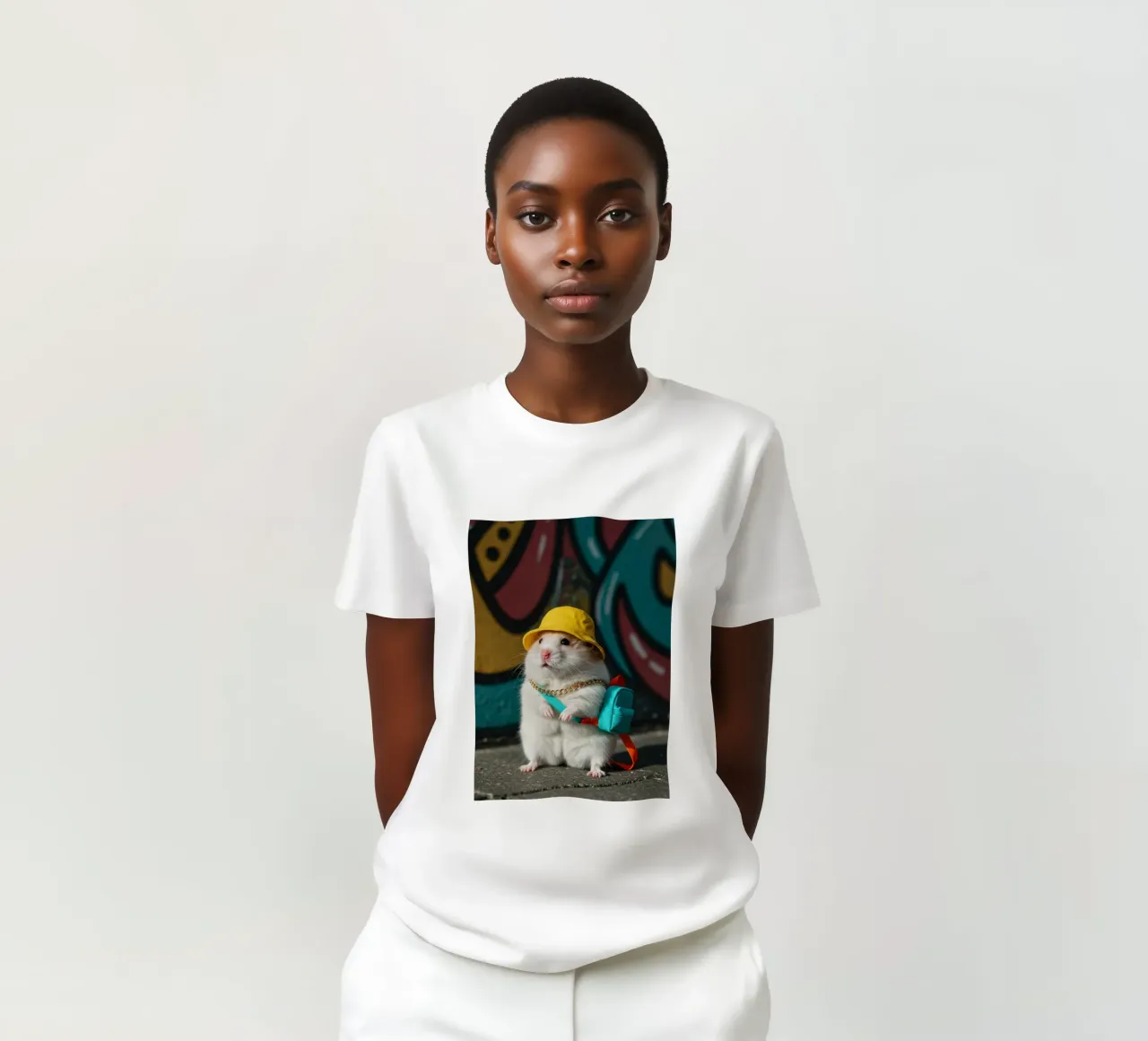 Criceto con un mini secchio t-shirt da Pawtrait Studio