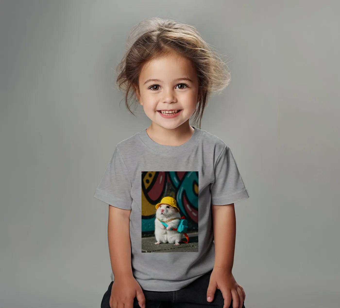 Criceto con un mini secchio t-shirt bambini da Pawtrait Studio