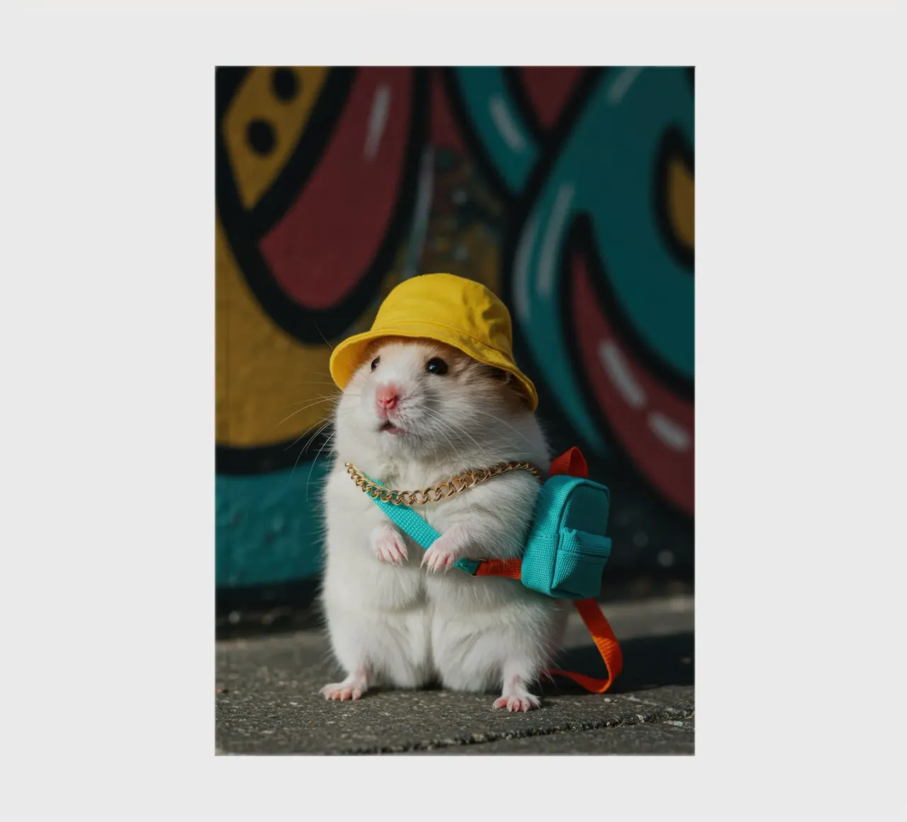 Hamster with a mini bucket notebook by Pawtrait Studio
