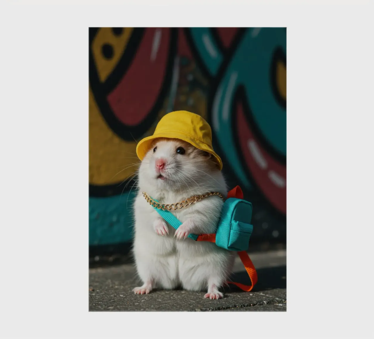 Hamster with a mini bucket notebook by Pawtrait Studio