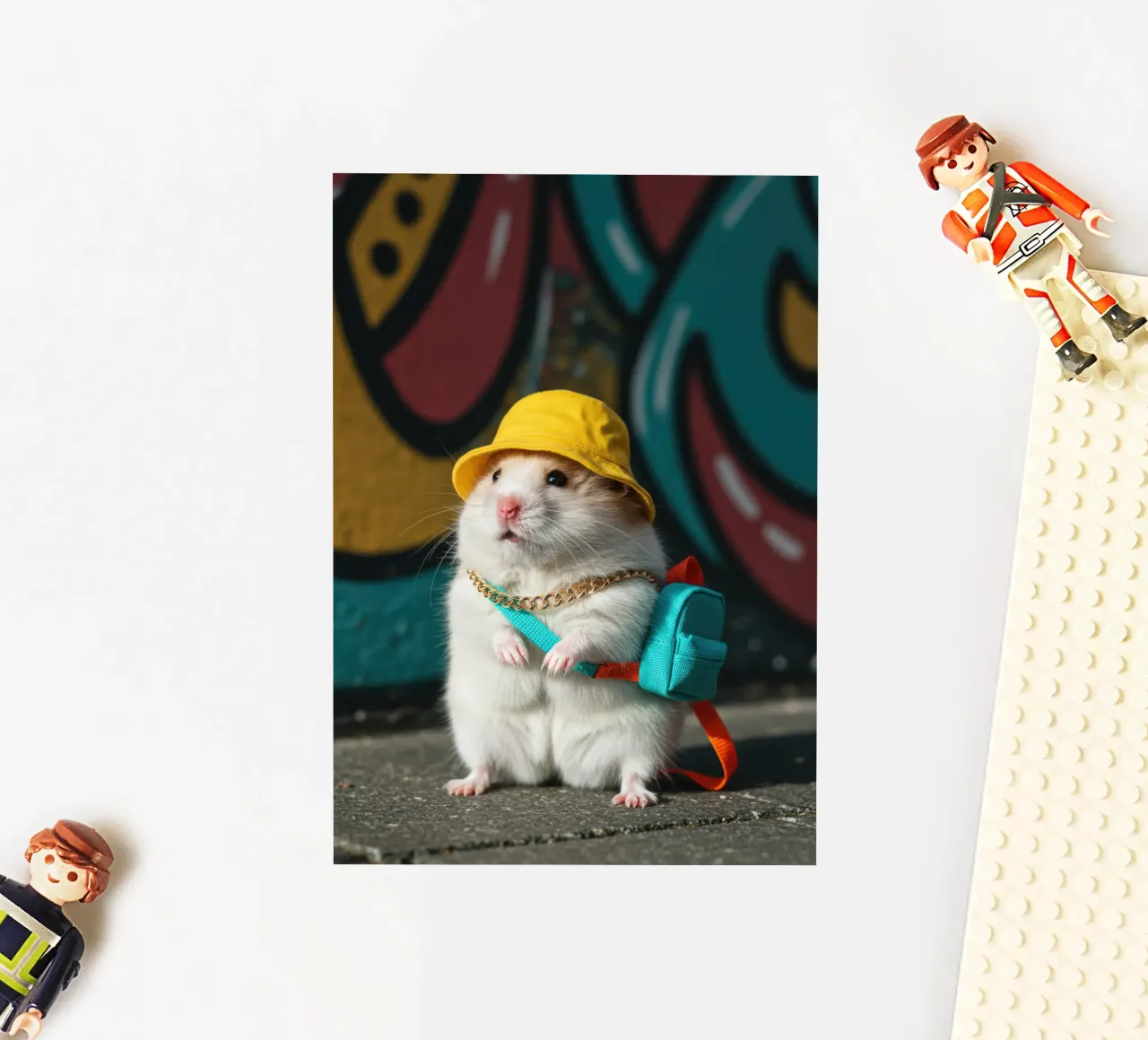 Hamster with a mini bucket Sticker von Pawtrait Studio