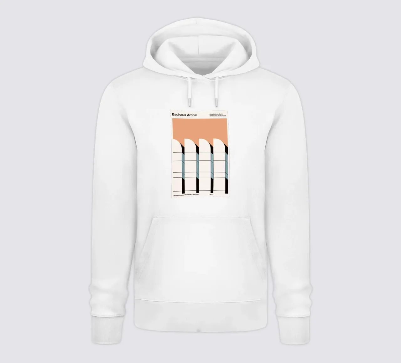 Bauhaus Archiv Print Borders felpa con cappuccio da Florent Bodart