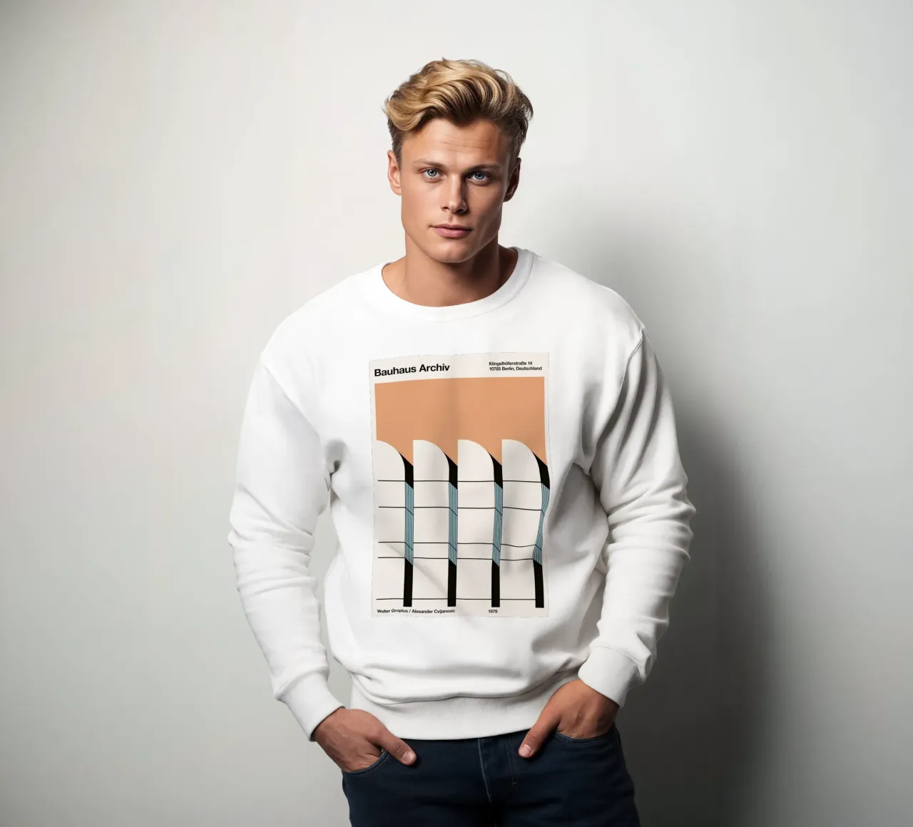 Bauhaus Archiv Print Borders Sweatshirt von Florent Bodart