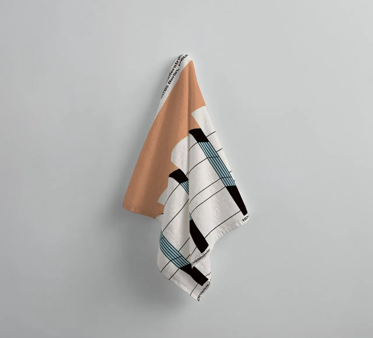 Bauhaus Archiv Print Borders asciugamano da bagno da Florent Bodart