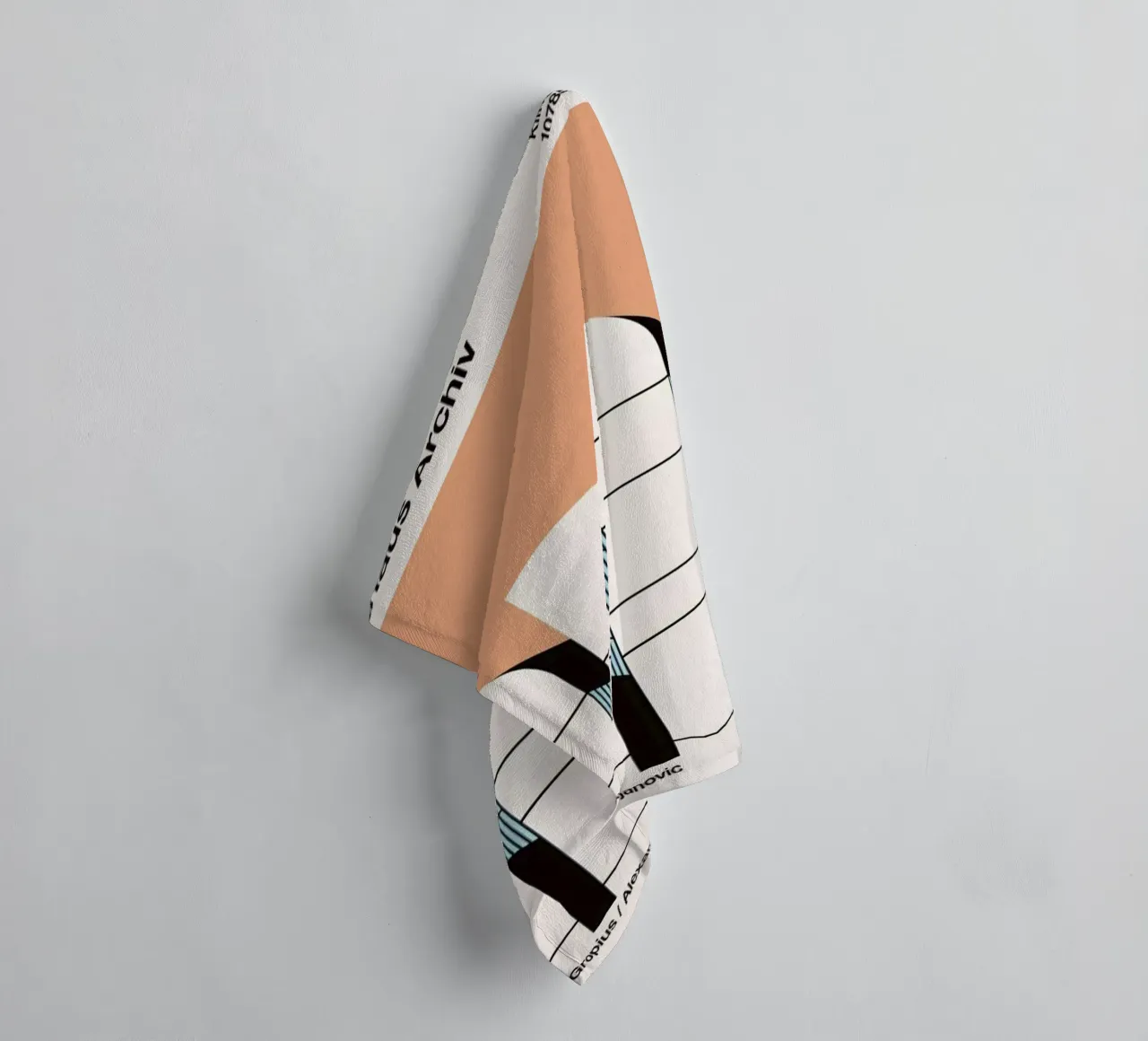 Bauhaus Archiv Print Borders asciugamano da bagno da Florent Bodart