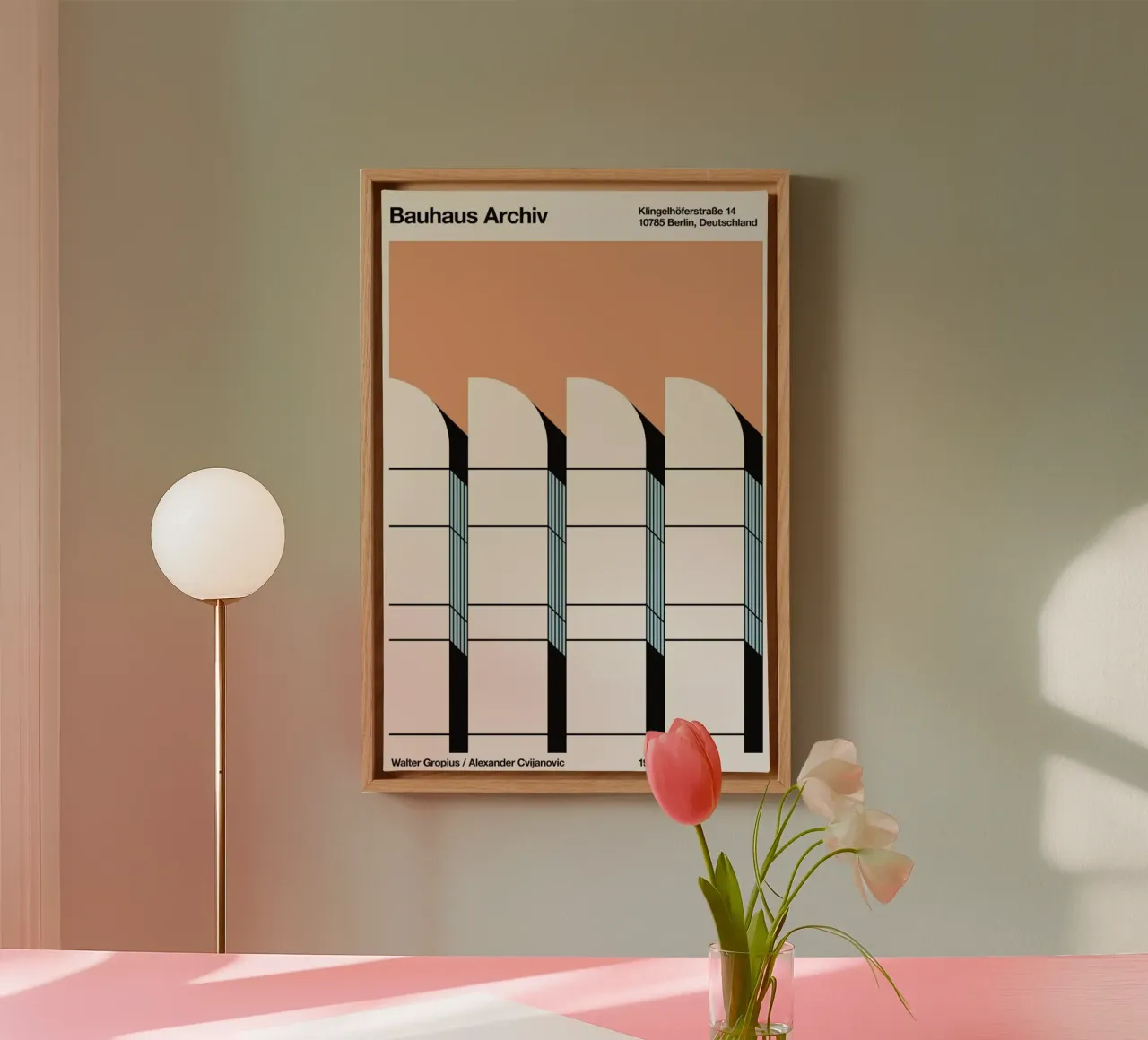 Bauhaus Archiv Print Borders tela con Cornice a cassetta da Florent Bodart