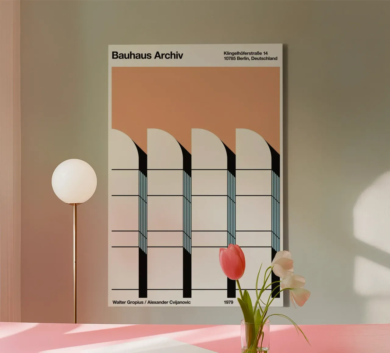 Bauhaus Archiv Print Borders tela con Cornice a cassetta da Florent Bodart