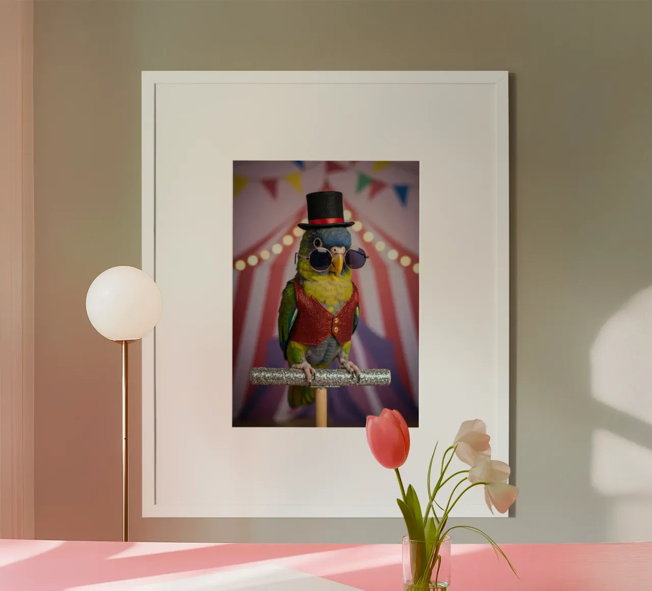 Pappagallo del circo poster da Pawtrait Studio