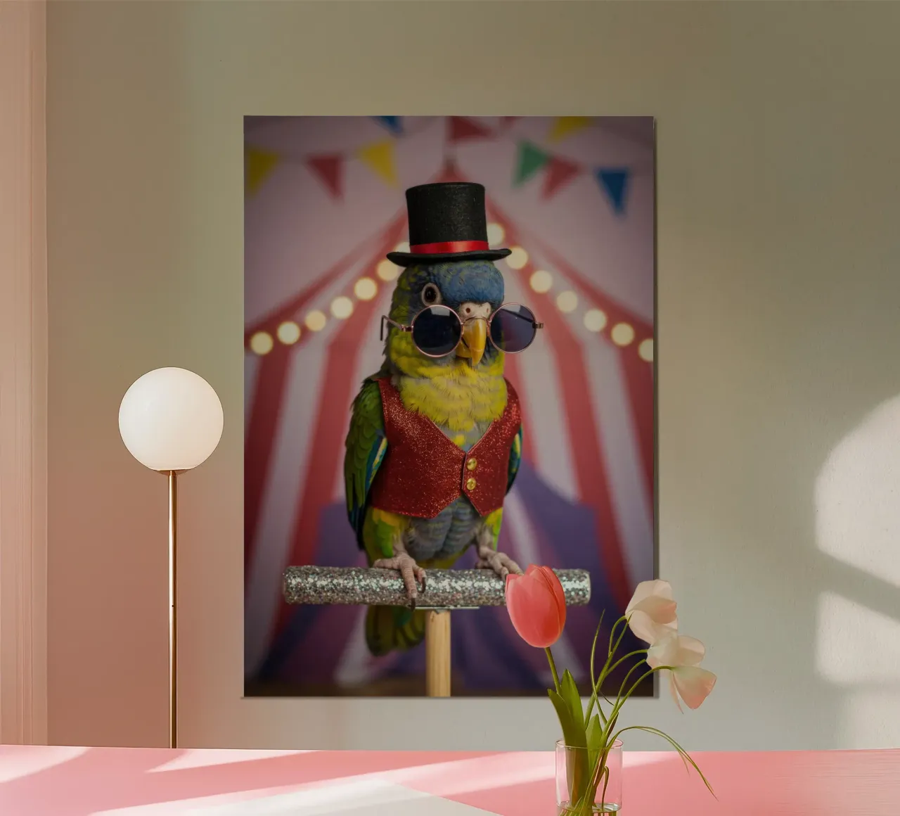 Pappagallo del circo poster da Pawtrait Studio