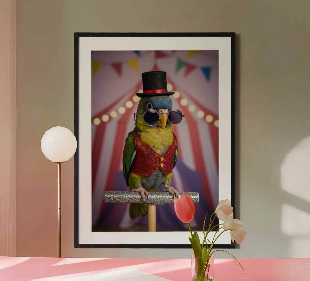 Pappagallo del circo poster da Pawtrait Studio